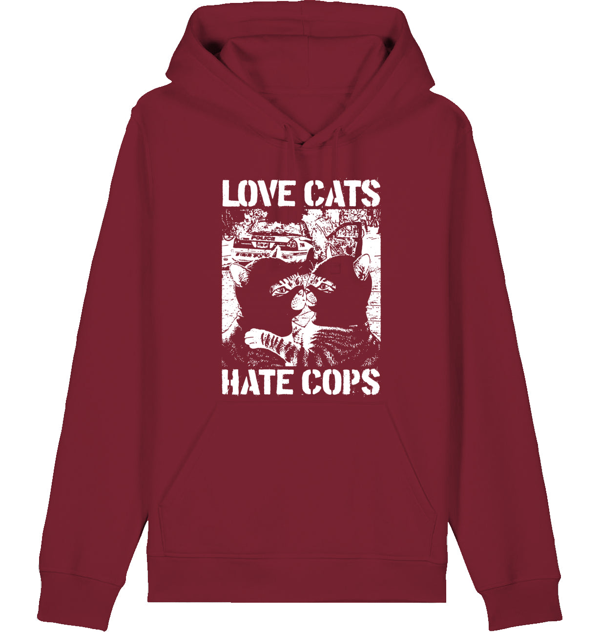 LOVE CATS HATE COPS 2.0 - Hoodie