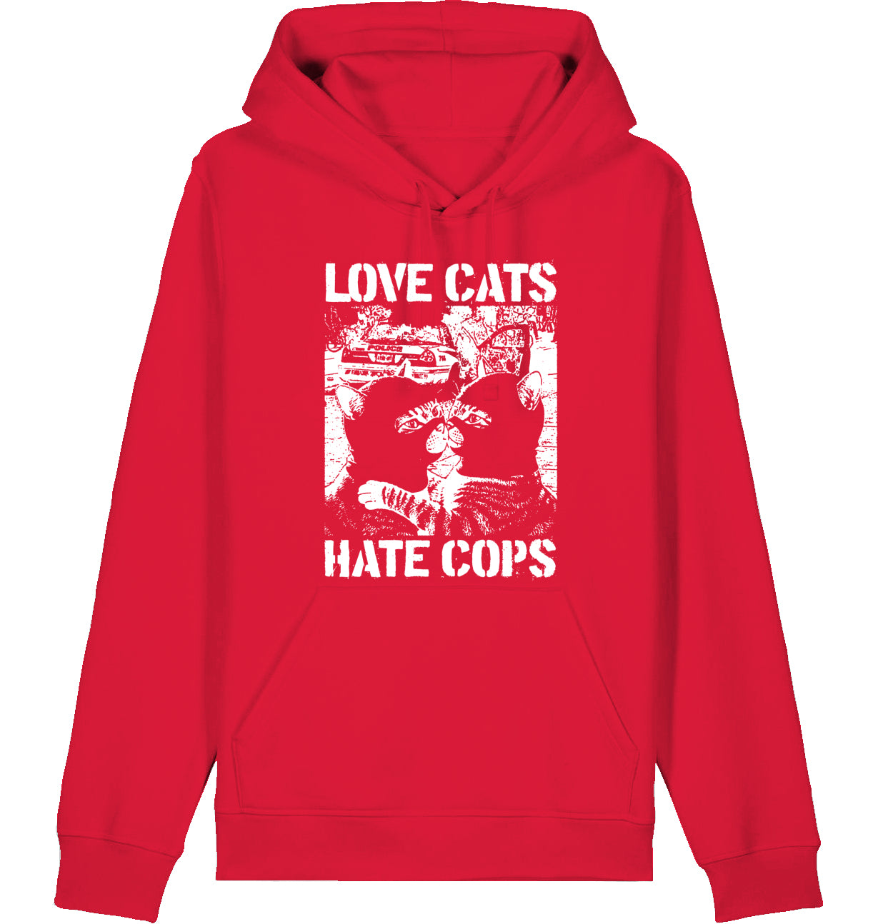 LOVE CATS HATE COPS 2.0 - Hoodie