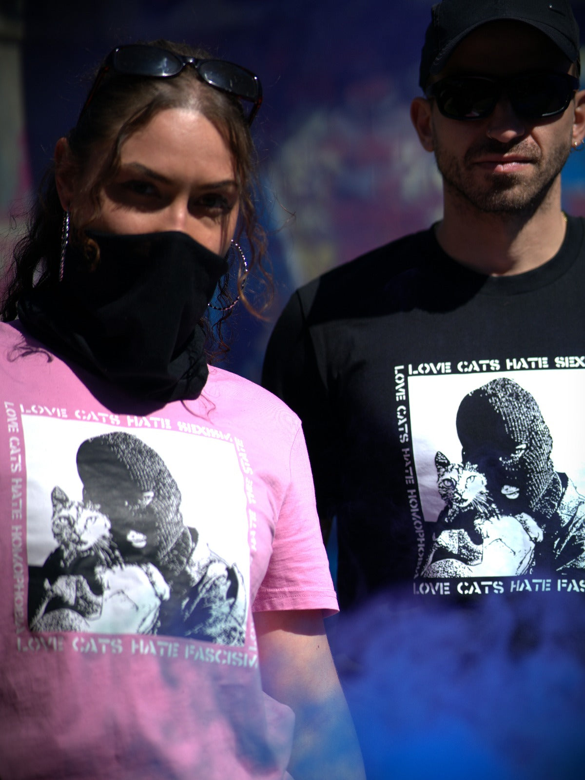 LOVE CATS HATE FASCISM - Unisex