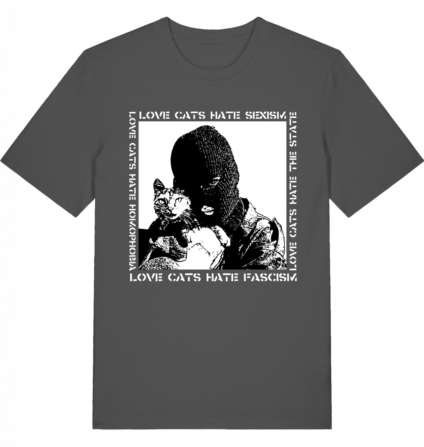 LOVE CATS HATE FASCISM - Unisex