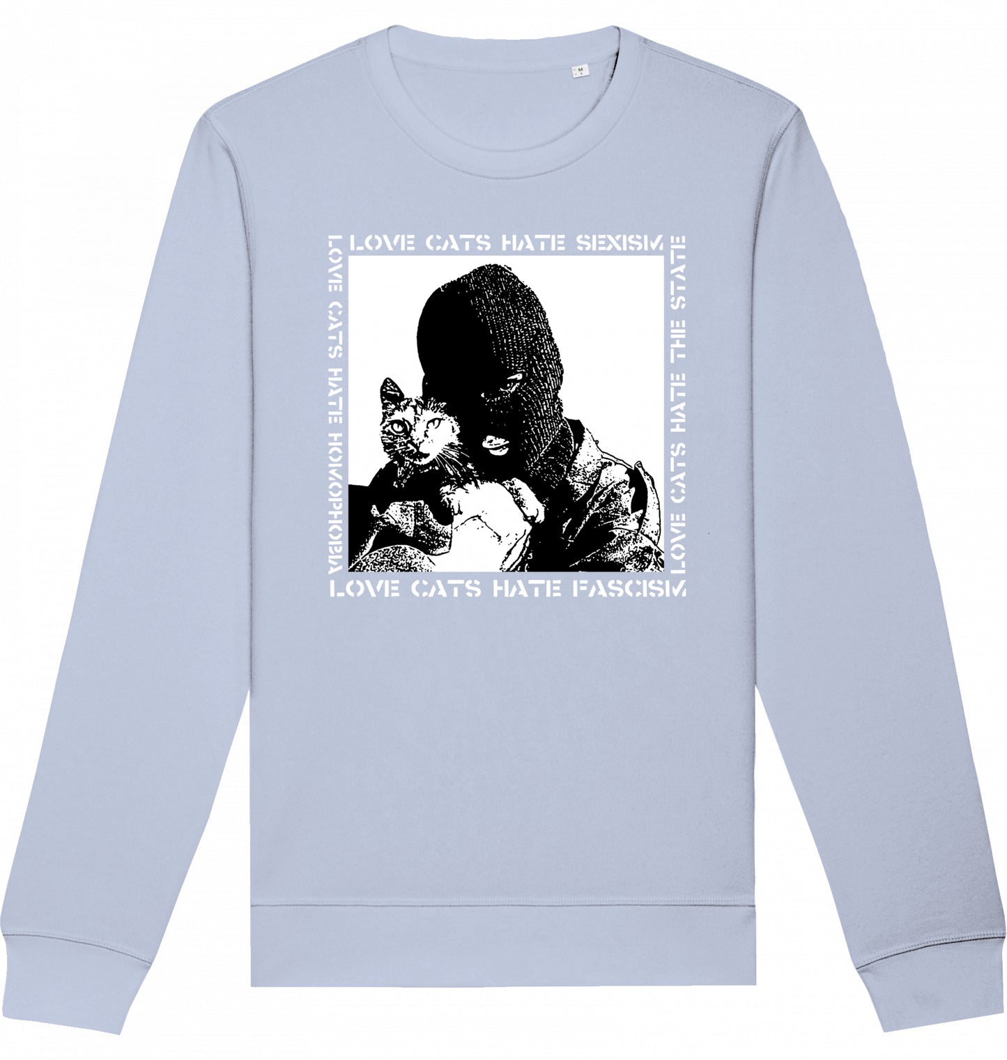 Love Cats Hate Fascism - Crewneck Unisex