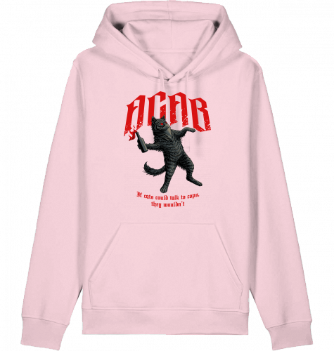 Cat's wouldn't talk to cops (Red lettering) HOODIE