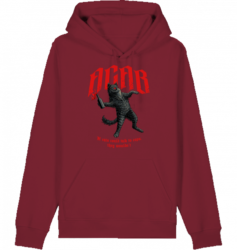 Cat's wouldn't talk to cops (Red lettering) HOODIE